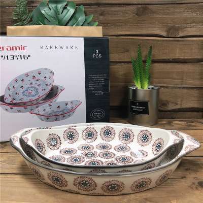 hot selling microware oven safe oval ceramic bakeware from chaozhou factory